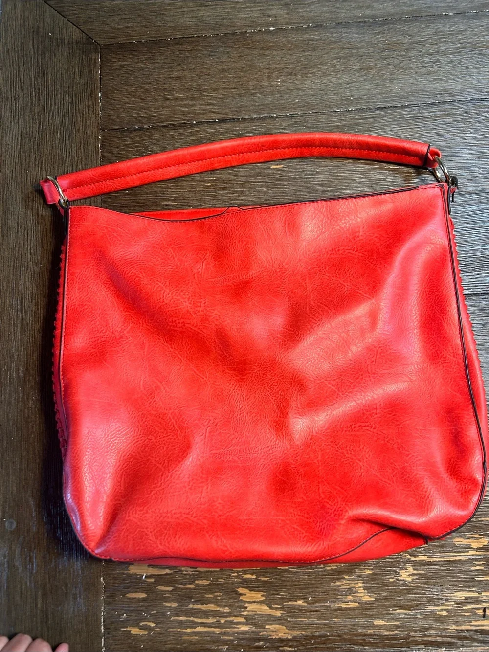 NWOT red purse with gold hardware 14x12